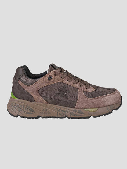 Premiata Brown Leather Suede Pl Wool Pa Pu