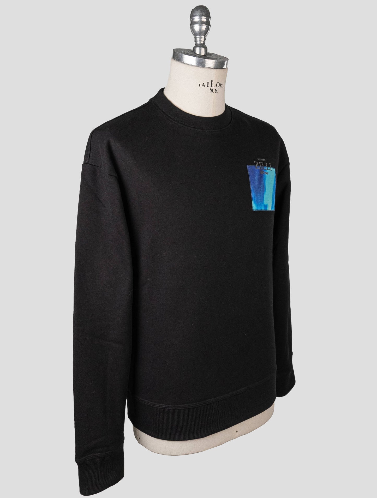 Zilli Black Cotton Sweater Crewneck