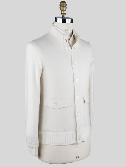 Բարբա Նապոլի Սպիտակ Cashmere Sweater Cardigan