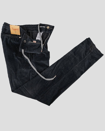 Marco Pescarolo Dark Blue Cotton Ea Velvet Pants