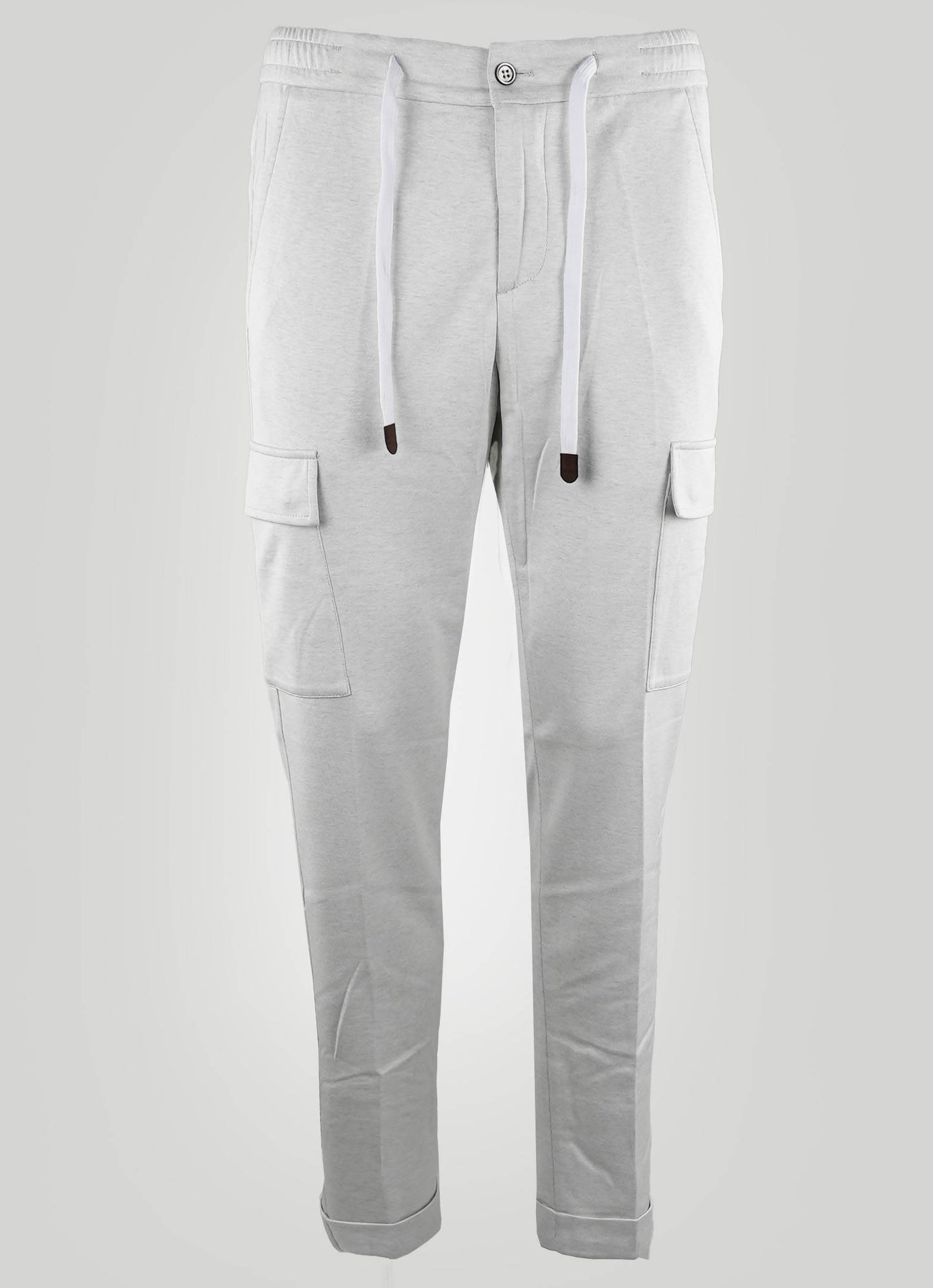 Marco Pescarolo Pantalones cargo Pa gris de algodón y seda 