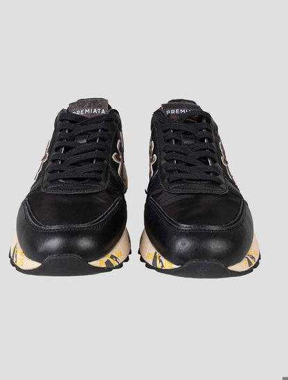 Premiata Black Brown Leather Pa Sneakers