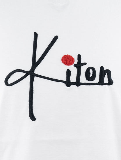 Kiton White bomull T-skjorte