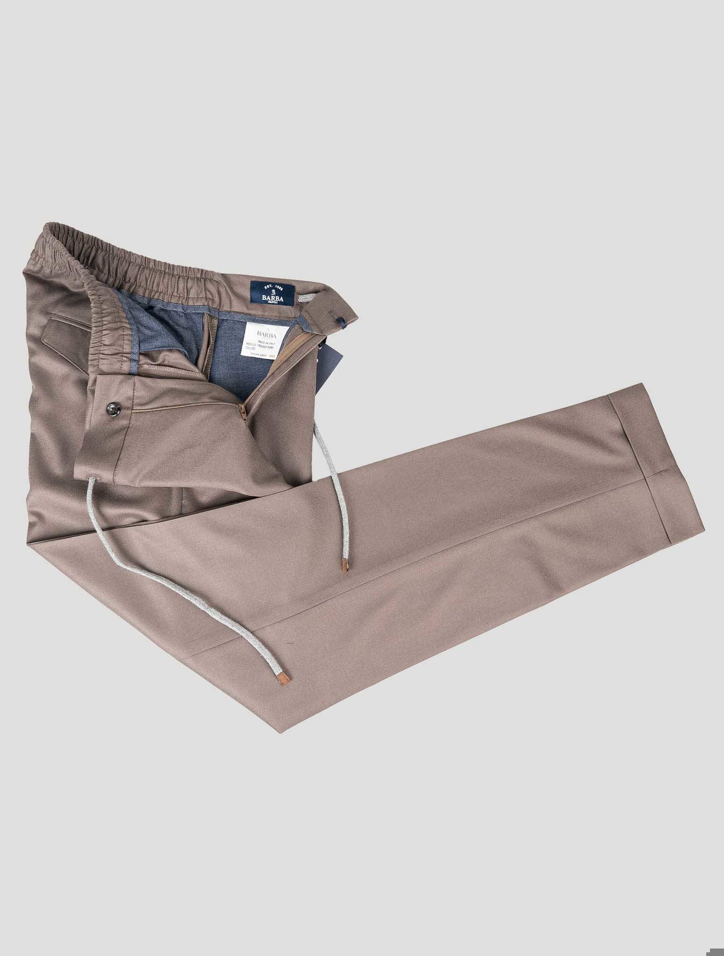 Barba Napoli Taupe Virgin Wool Pant