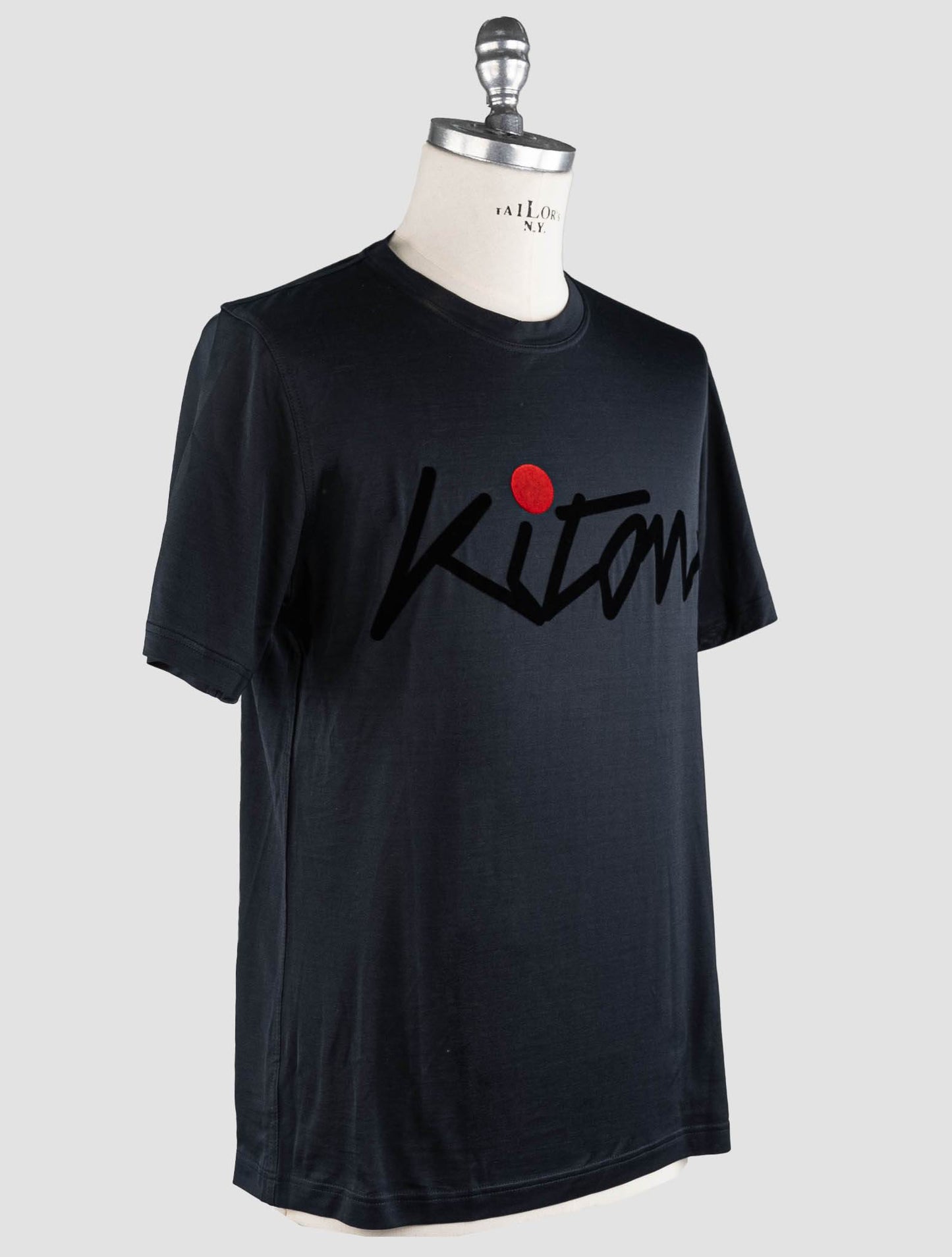 Kiton 블랙 코튼 티셔츠