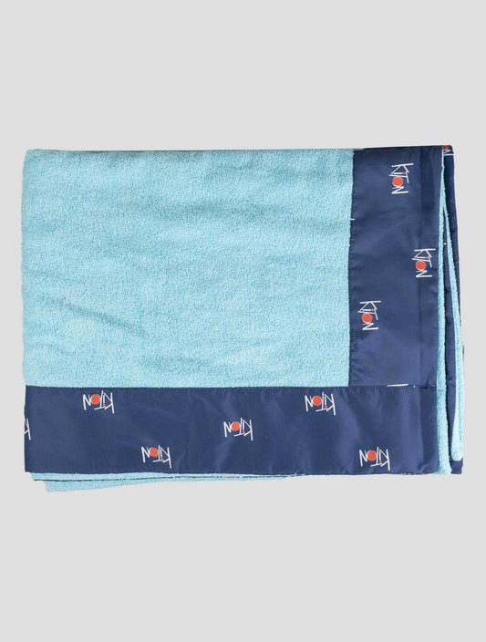 Kiton Light Blue Blue Cotton Pl Beach Towels