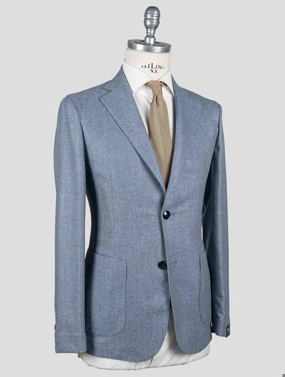 Barba Napoli Light Blue Wool Cashmere Blazer