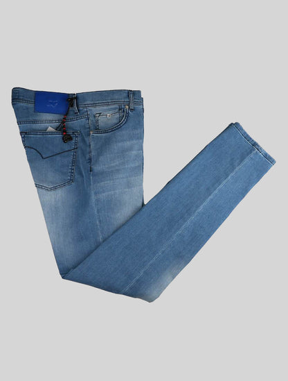 Marco Pescarolo Algodão Azul Claro Ea Jeans