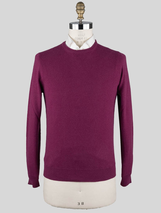 Malo紫色羊绒衫圆领