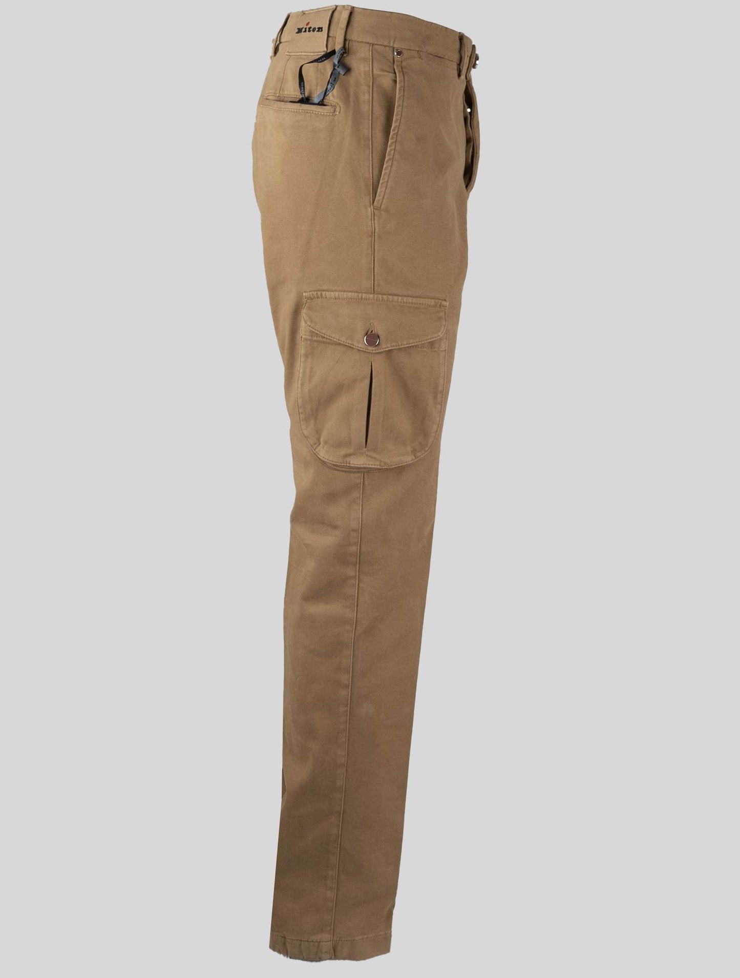 Kiton Light Brown Cotton Ea Cargo Pants