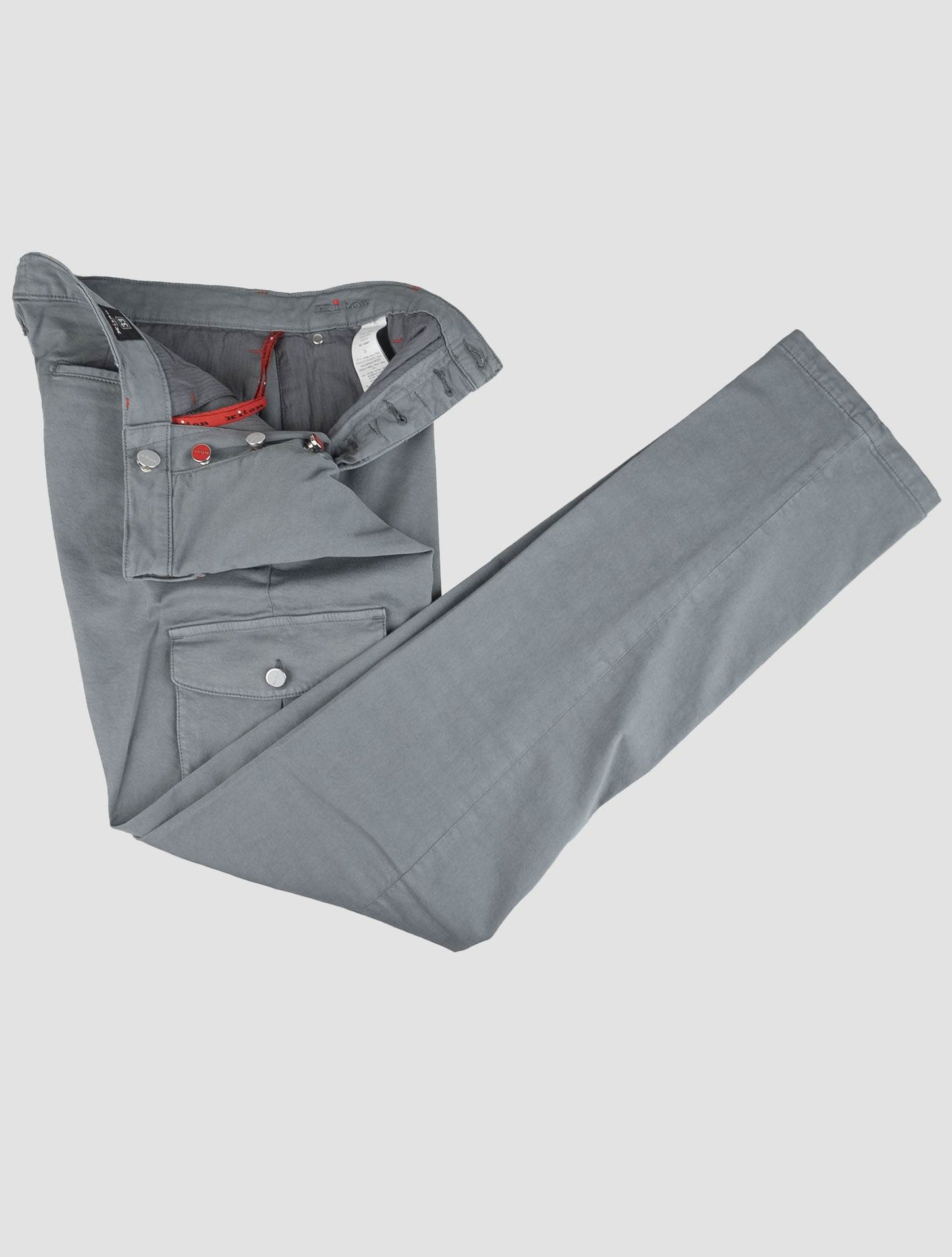 Kiton Light Gray Cotton Ea Cargo Pants