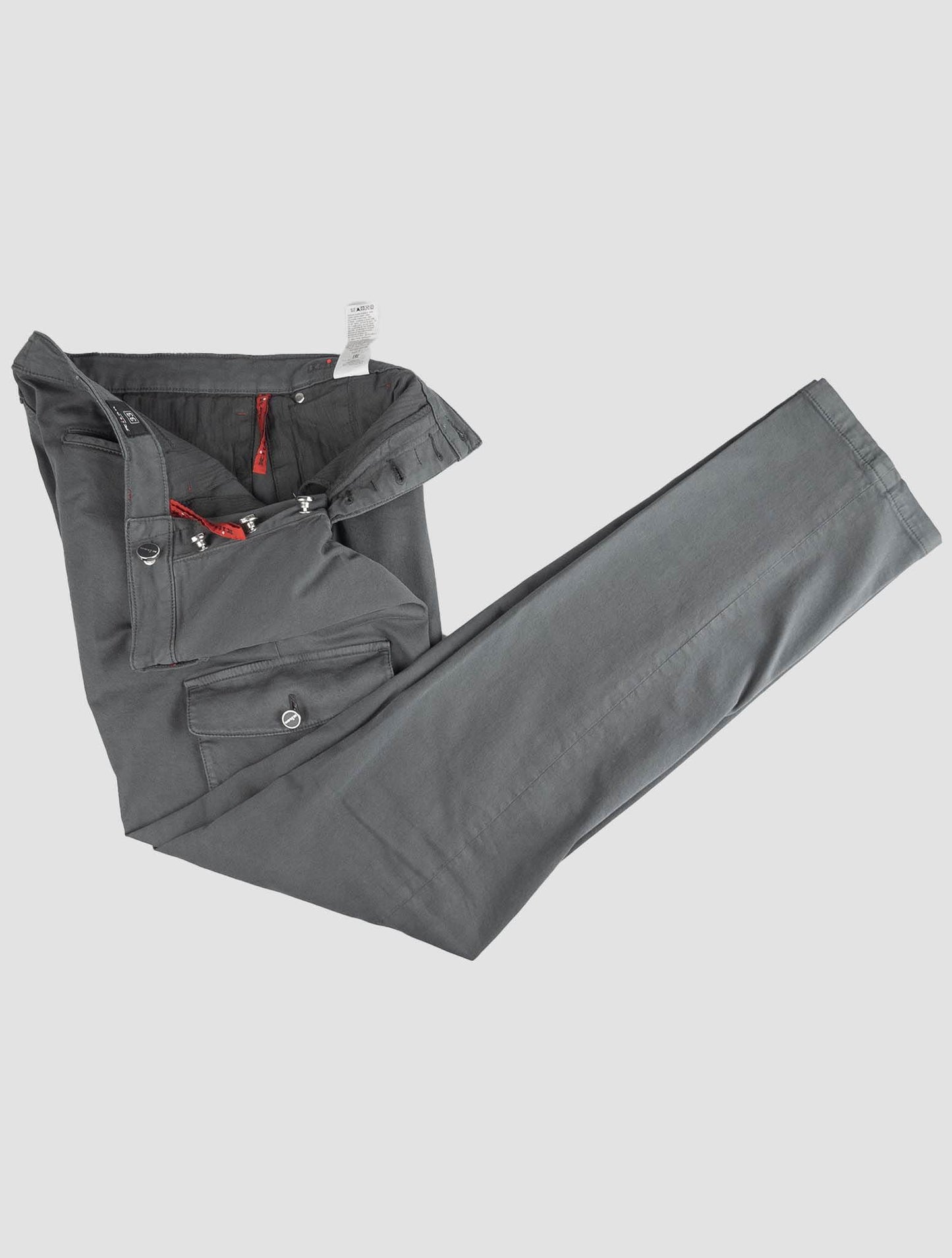Kiton šedé bavlněné ea cargo kalhoty