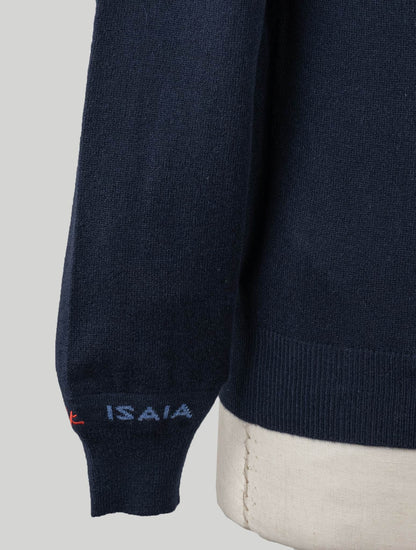 Isaia Blue Cashmere Sweater Crewneck