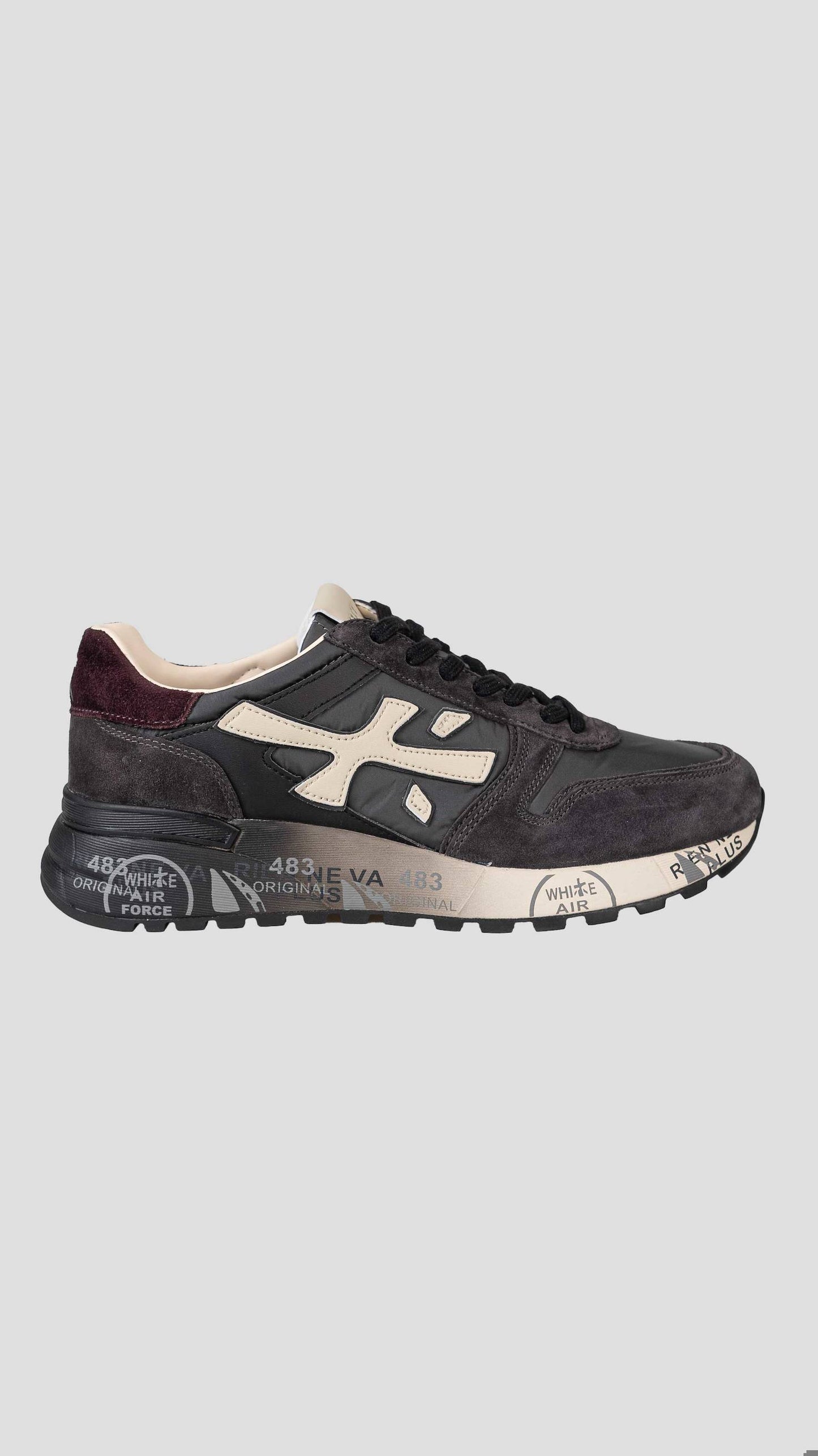 Premiata Gray Pa Leather Suede Pu Sneakers