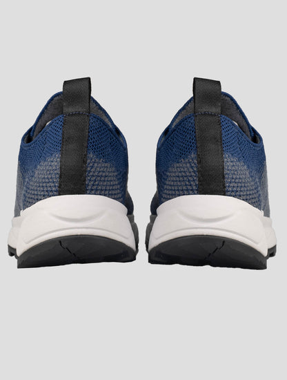 Kiton Blue Gray Pl Pu Wool Sneakers