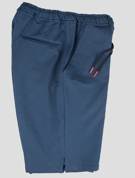 Pantalon court Kiton Ea en coton bleu