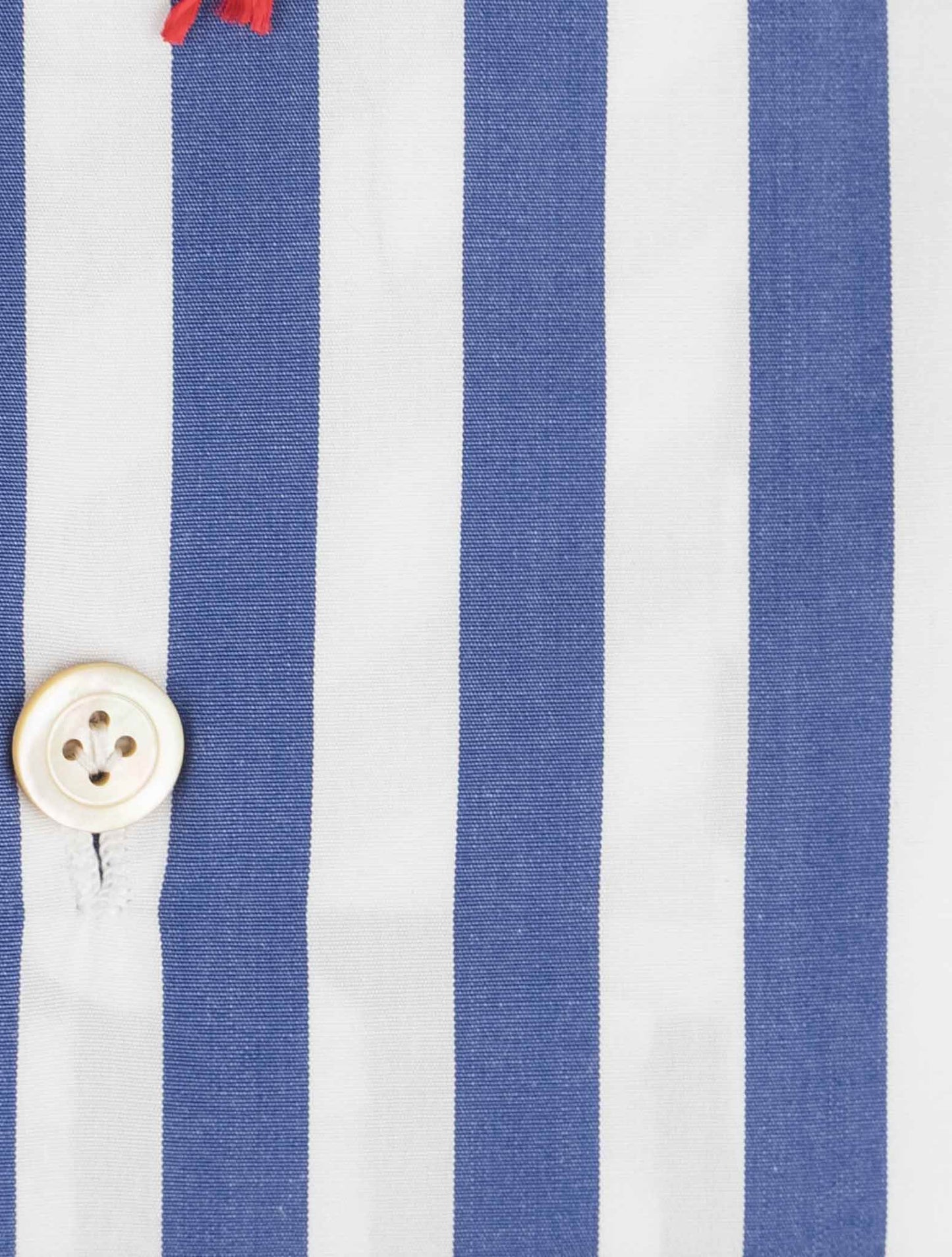 Kiton White Blue Cotton Shirt