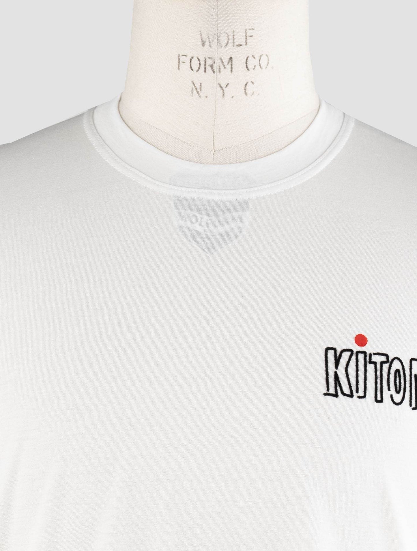Белая хлопковая футболка Kiton