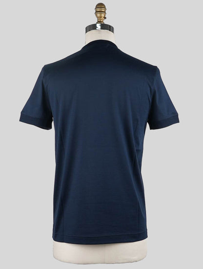 KNT Kiton Dunkelblaues T-Shirt aus Baumwolle