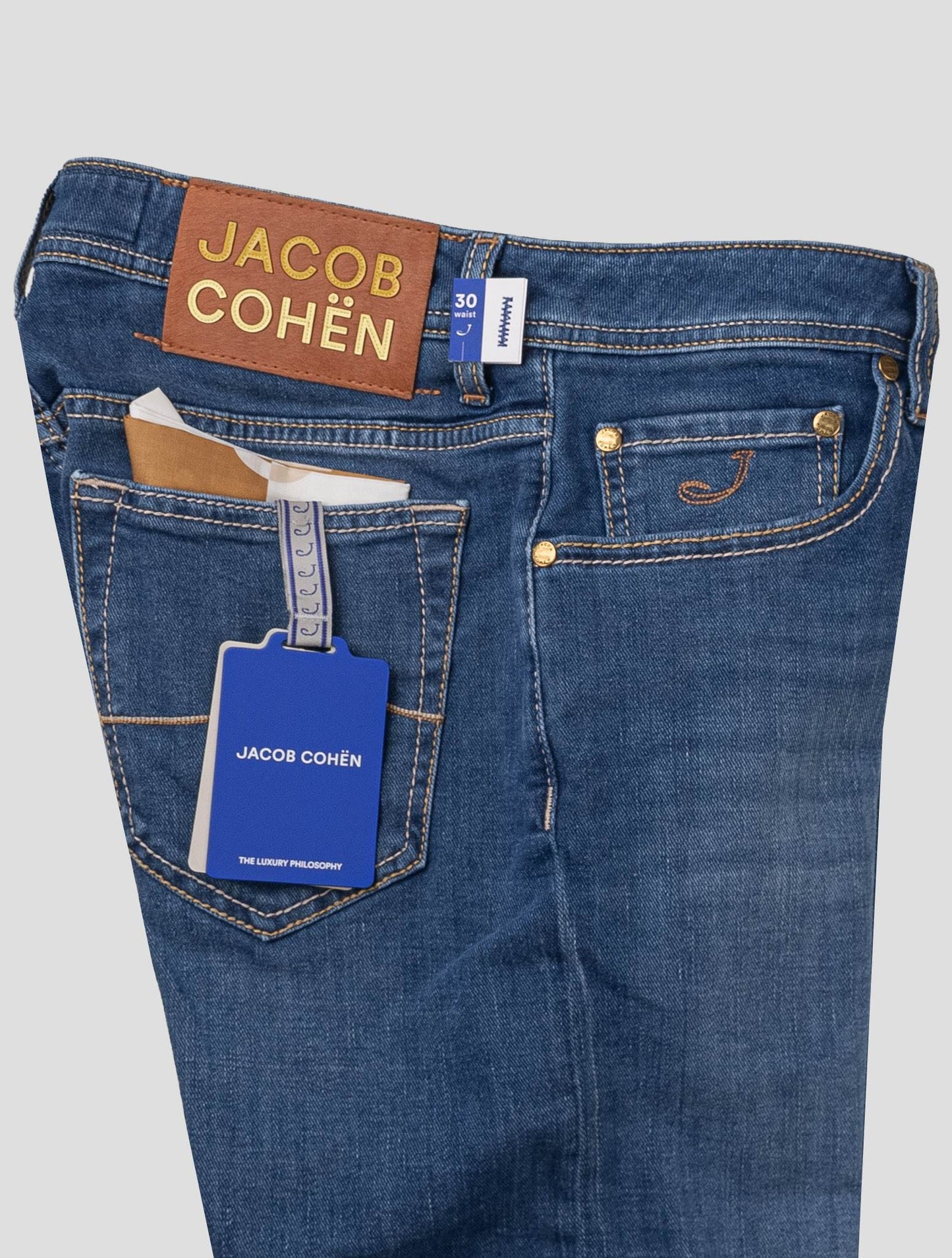Jacob Cohen Jean Els Ea en coton bleu