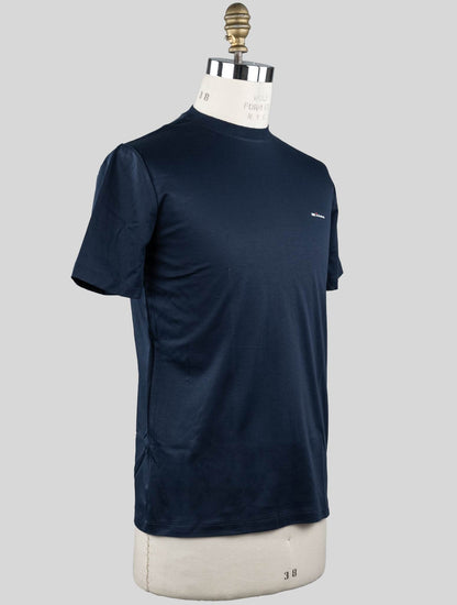 Kiton Blue Cotton T-Shirt