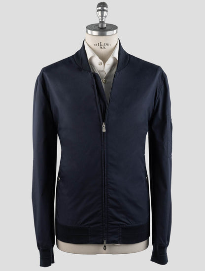 Brunello cucinelli modrý bavlněný kabát