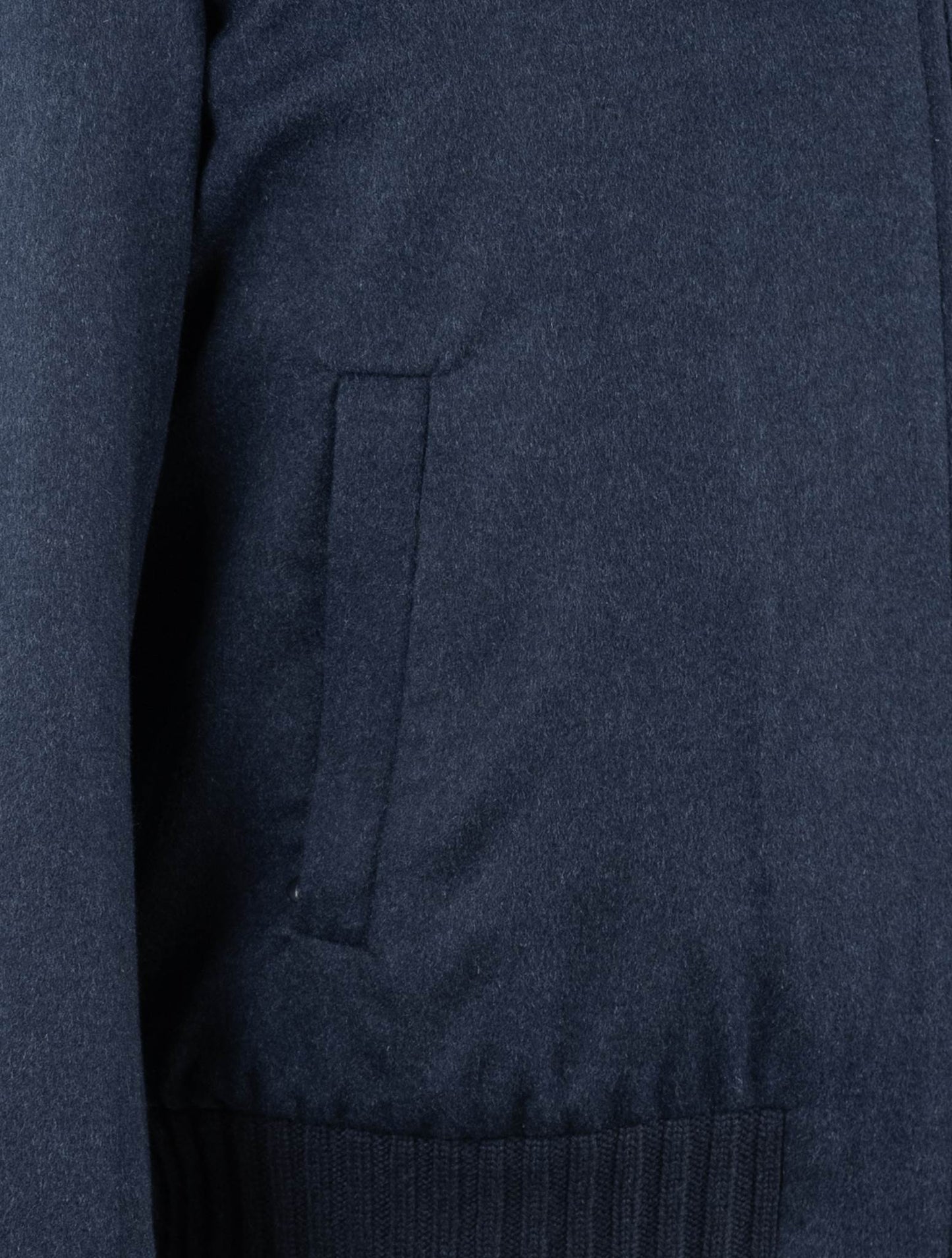Cesare Attolini Blauer Mantel aus Kaschmir Nerz Pelz kragen