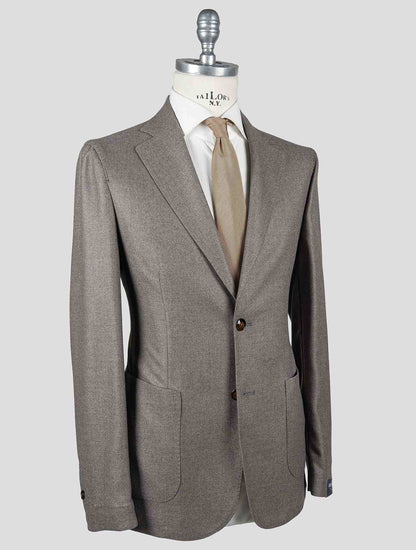 Barba Napoli Taupe Virgin Wool Cashmere Blazer