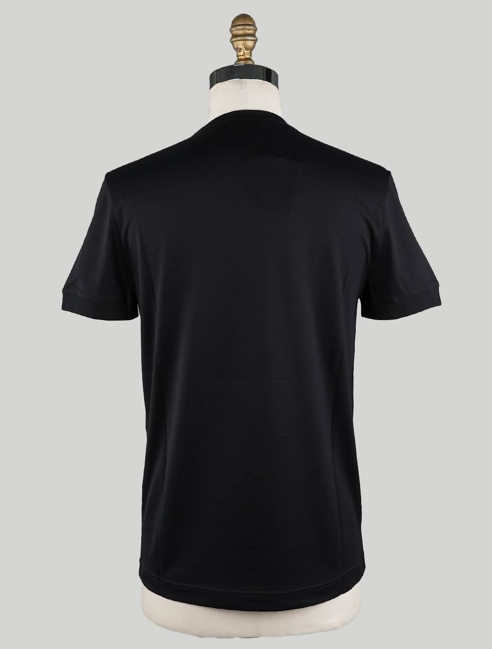 KNT Kiton Black Cotton T-Shirt