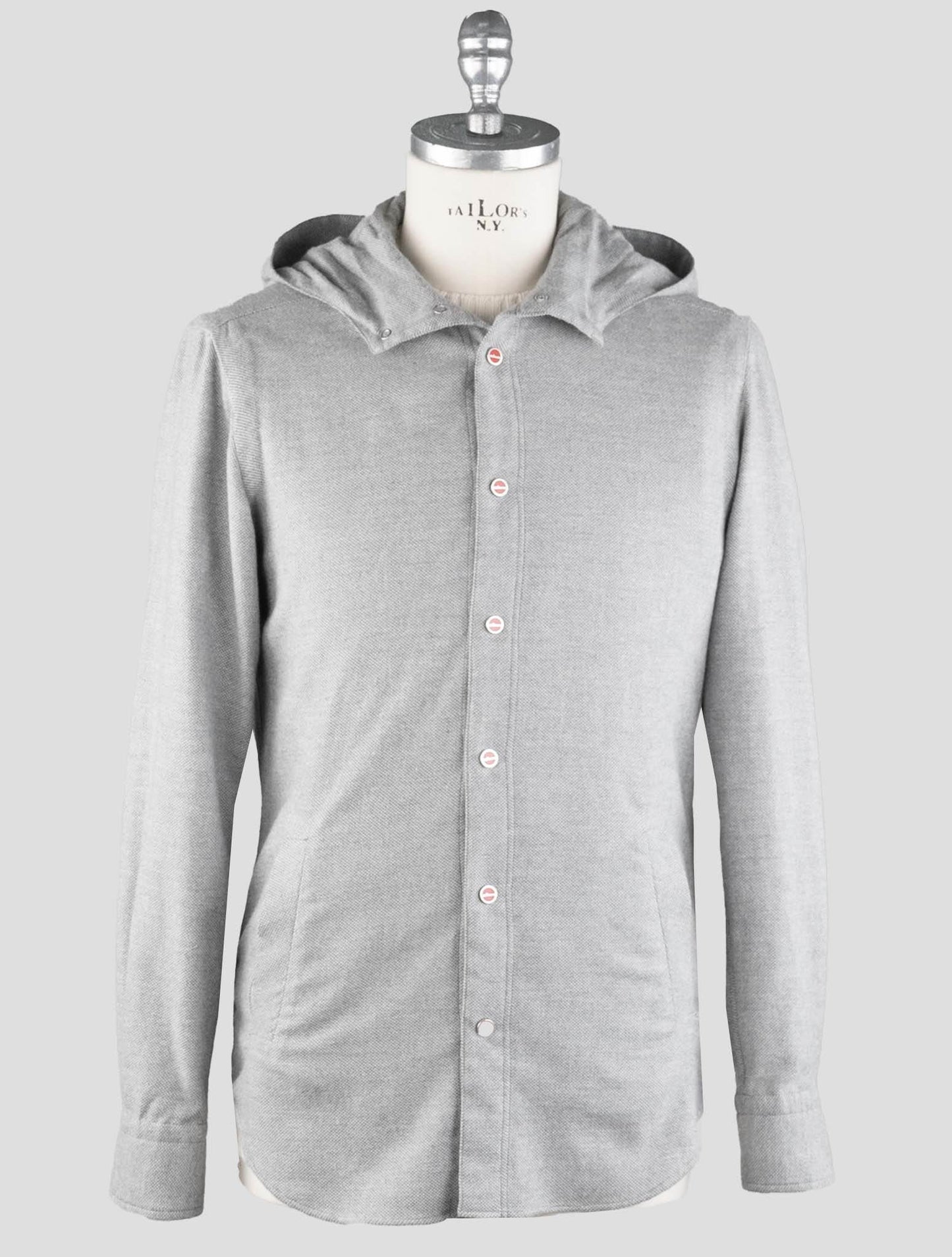 Kiton Gray Cotton Shirt Mariano