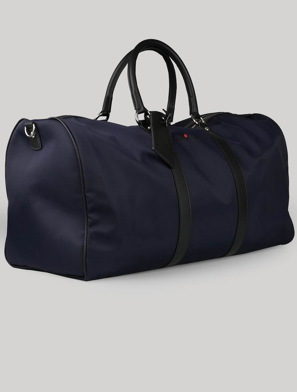Kiton blue pl kožená cestovní taška