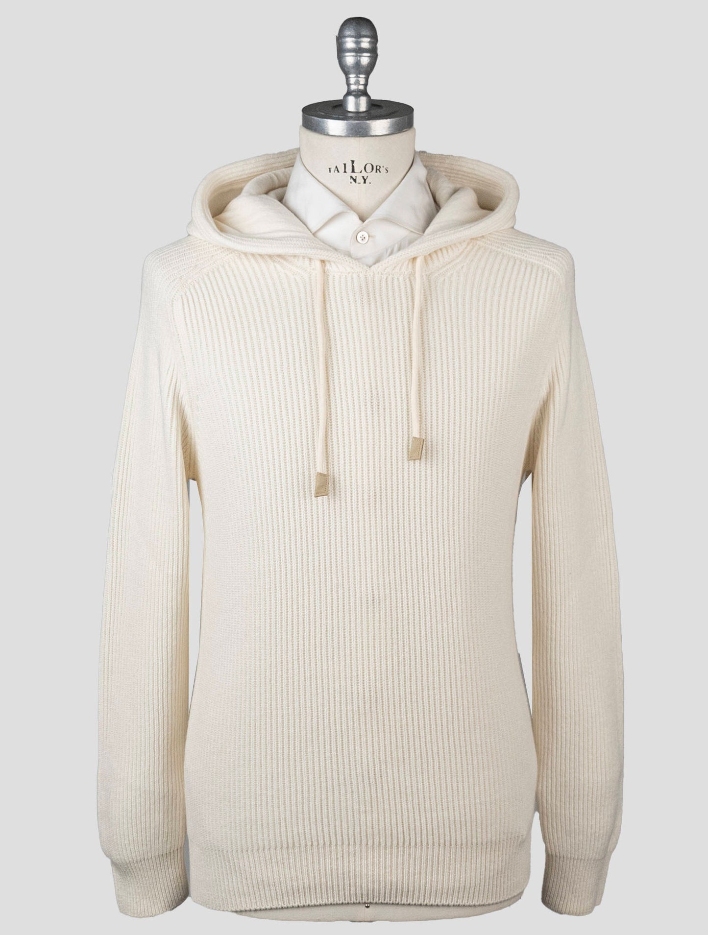 Gran Sasso White Cashmere Sweater