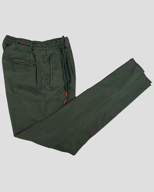 Kiton Green Lyocell Cotton Ea Pants