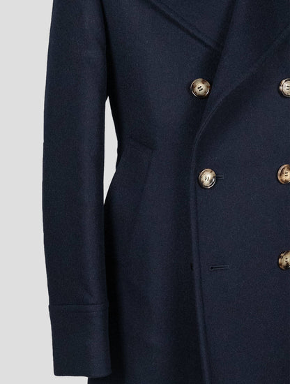 Brunello Cucinelli Dark Blue Wool Coat