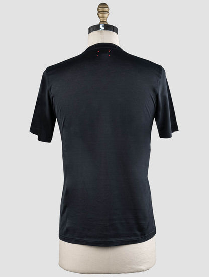 Camiseta de algodón negra Kiton