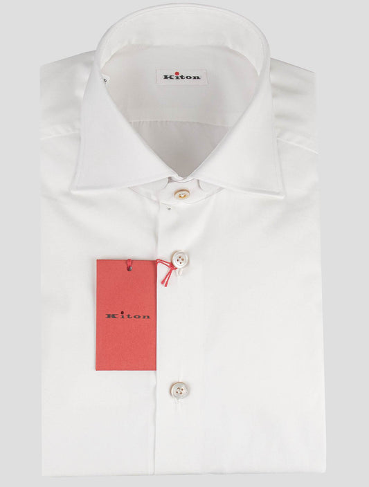 Camisa de algodón blanca Kiton