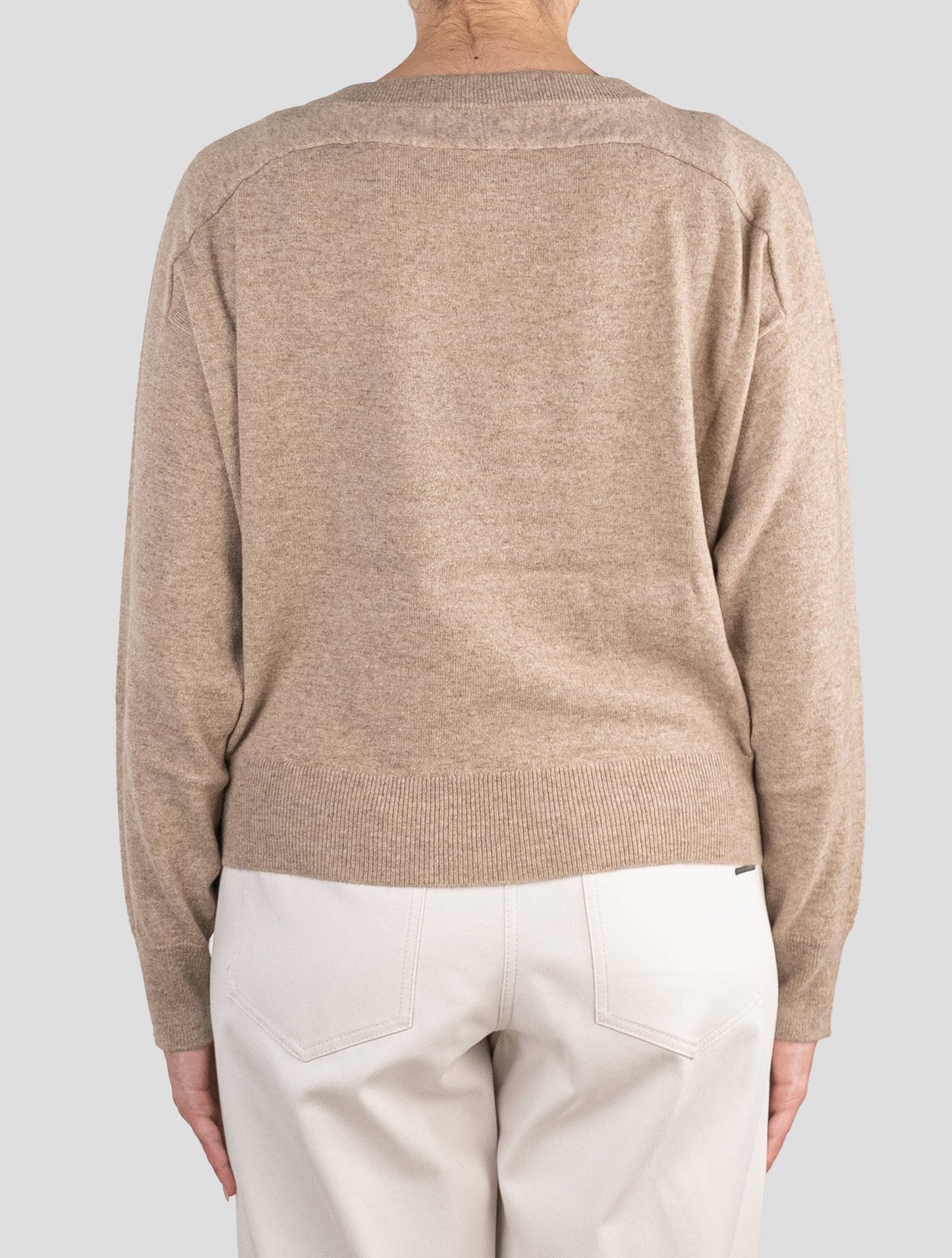 Brunello Cucinelli Beige Cashmere Sweater Crewneck