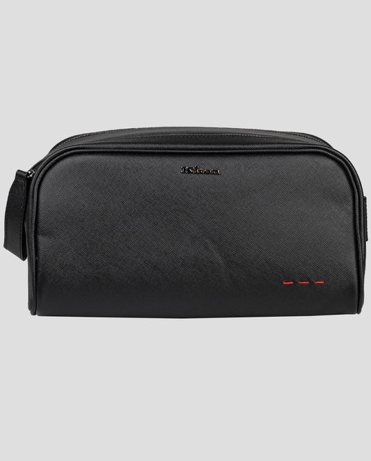 Kiton black leather pouch