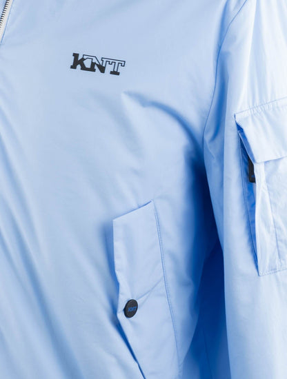KNT Kiton Casaco de algodão azul claro