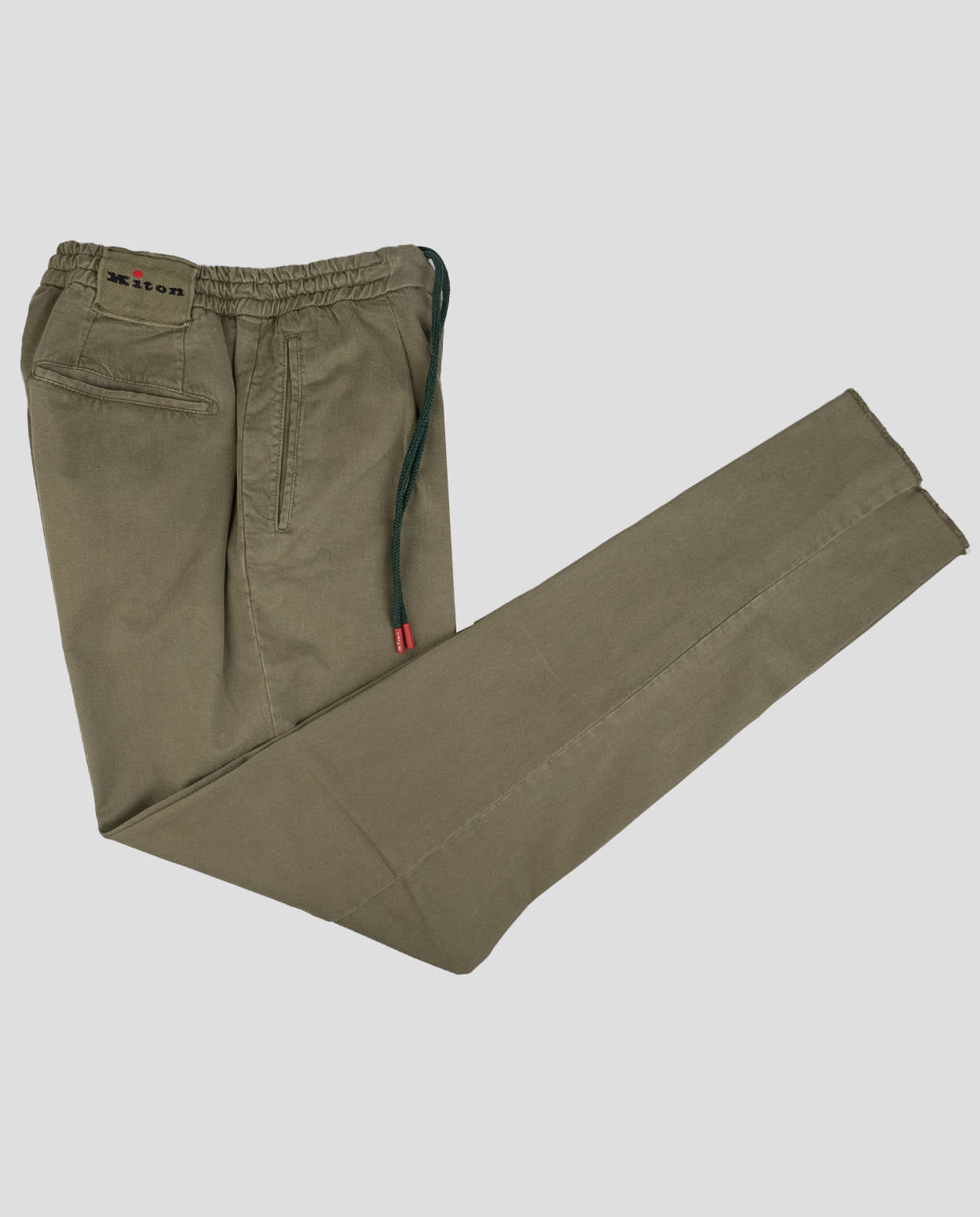 Pantalones de algodón verde Lyocell Ea de Kiton