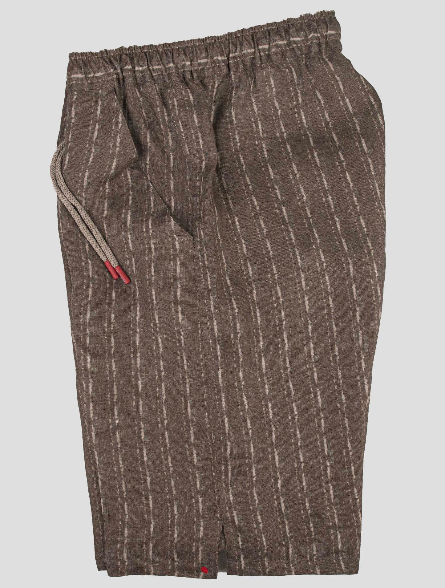 Kiton Taupe Linen Short Pants