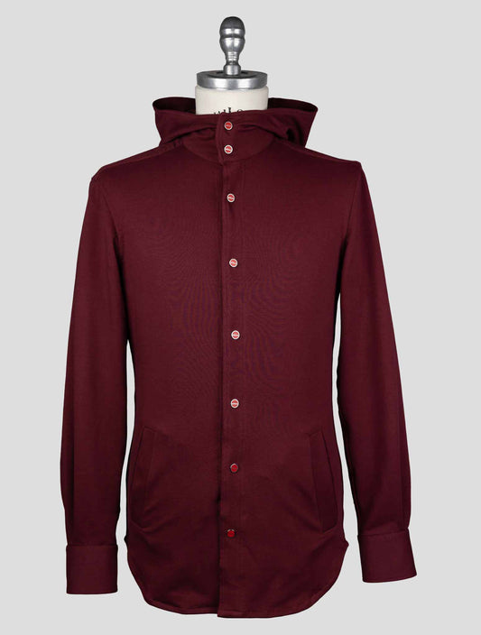 Chemise Ea en coton bordeaux Kiton Mariano