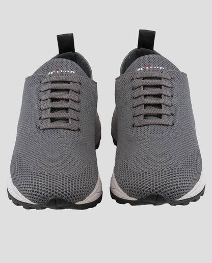 Kiton Gray Pl Pu Wool Sneakers