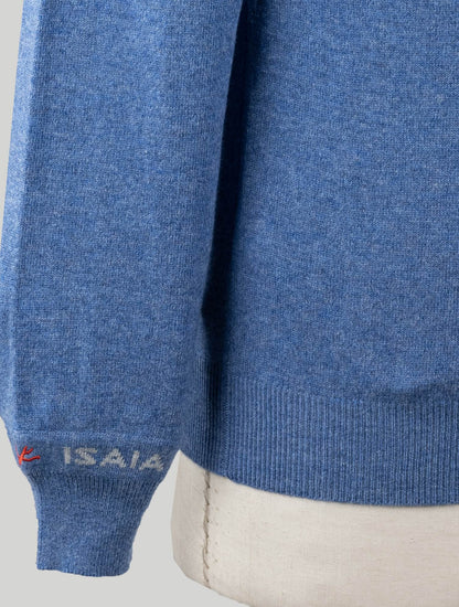 Isaia svijetloplavi džemper od kašmira Crewneck