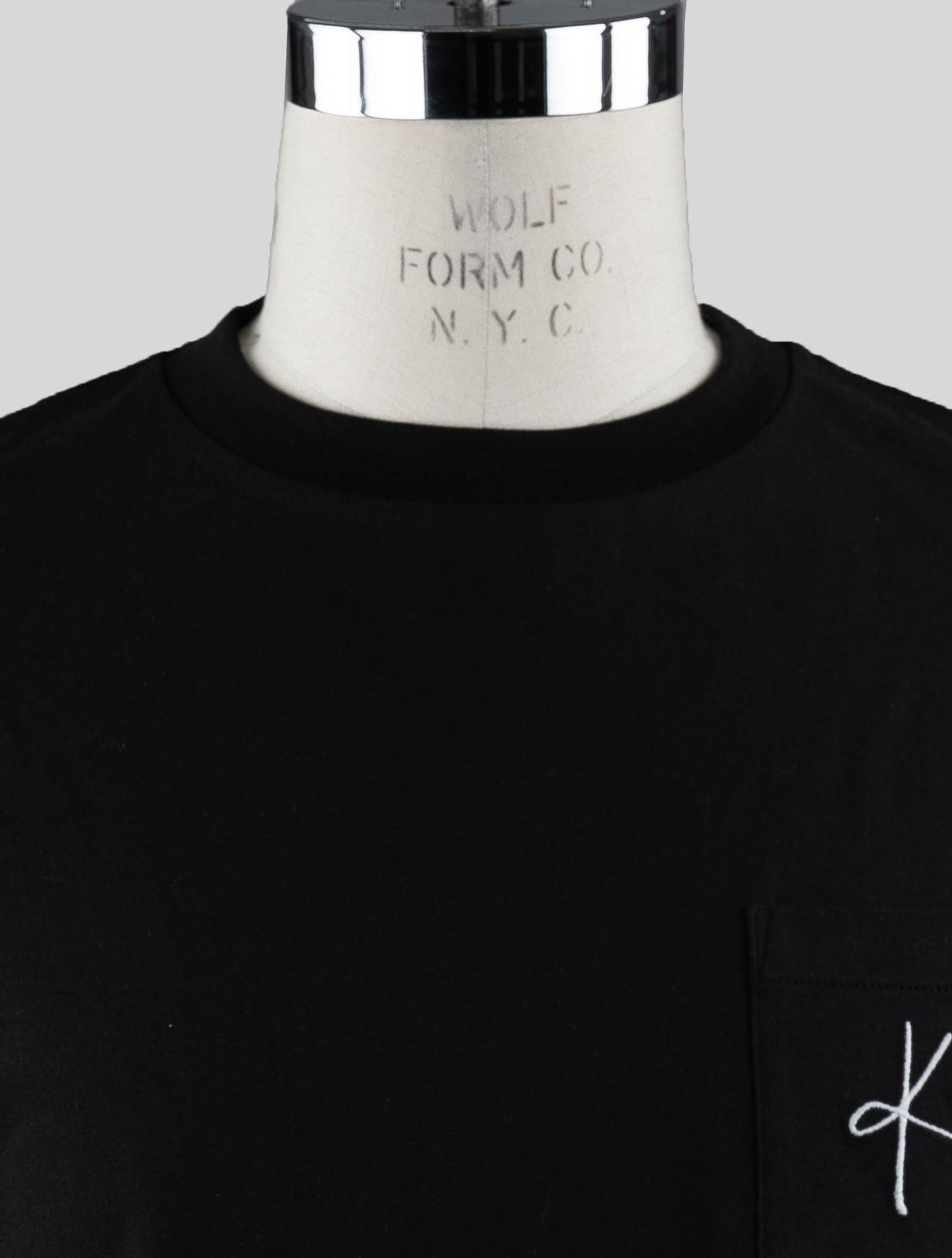 Kiton-T-shirt à manches longues en coton noir
