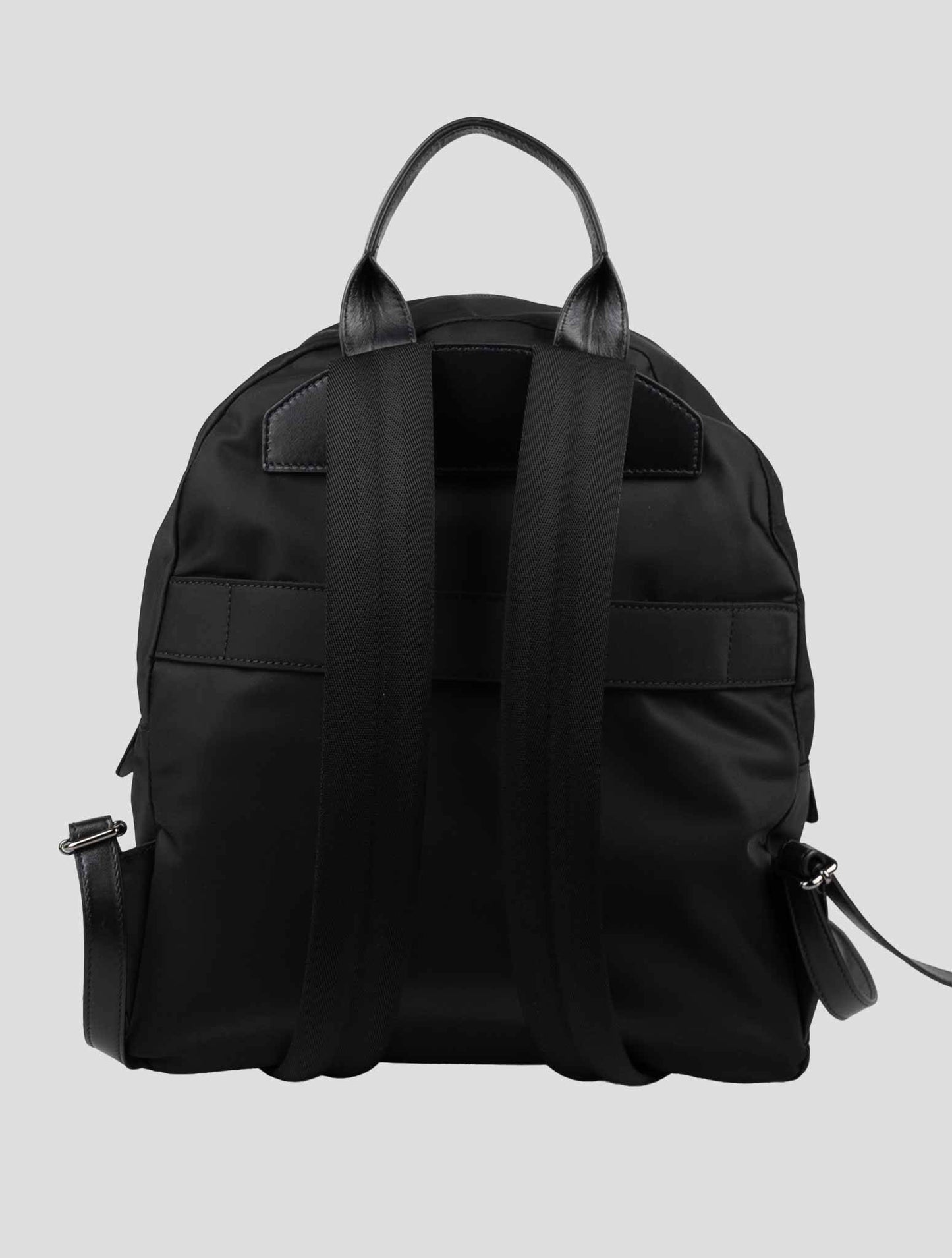 Kiton Black Pa Pc Leather Backpack