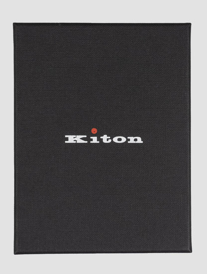 حامل بطاقات جلد أسود من Kiton