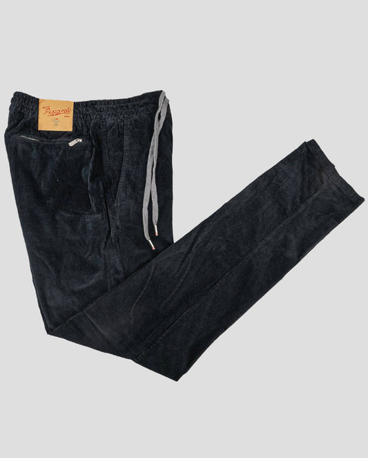 Pantalones de terciopelo de algodón azul oscuro Ea de Marco Pescarolo