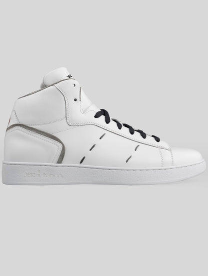 Kiton hvide grå læder sneakers