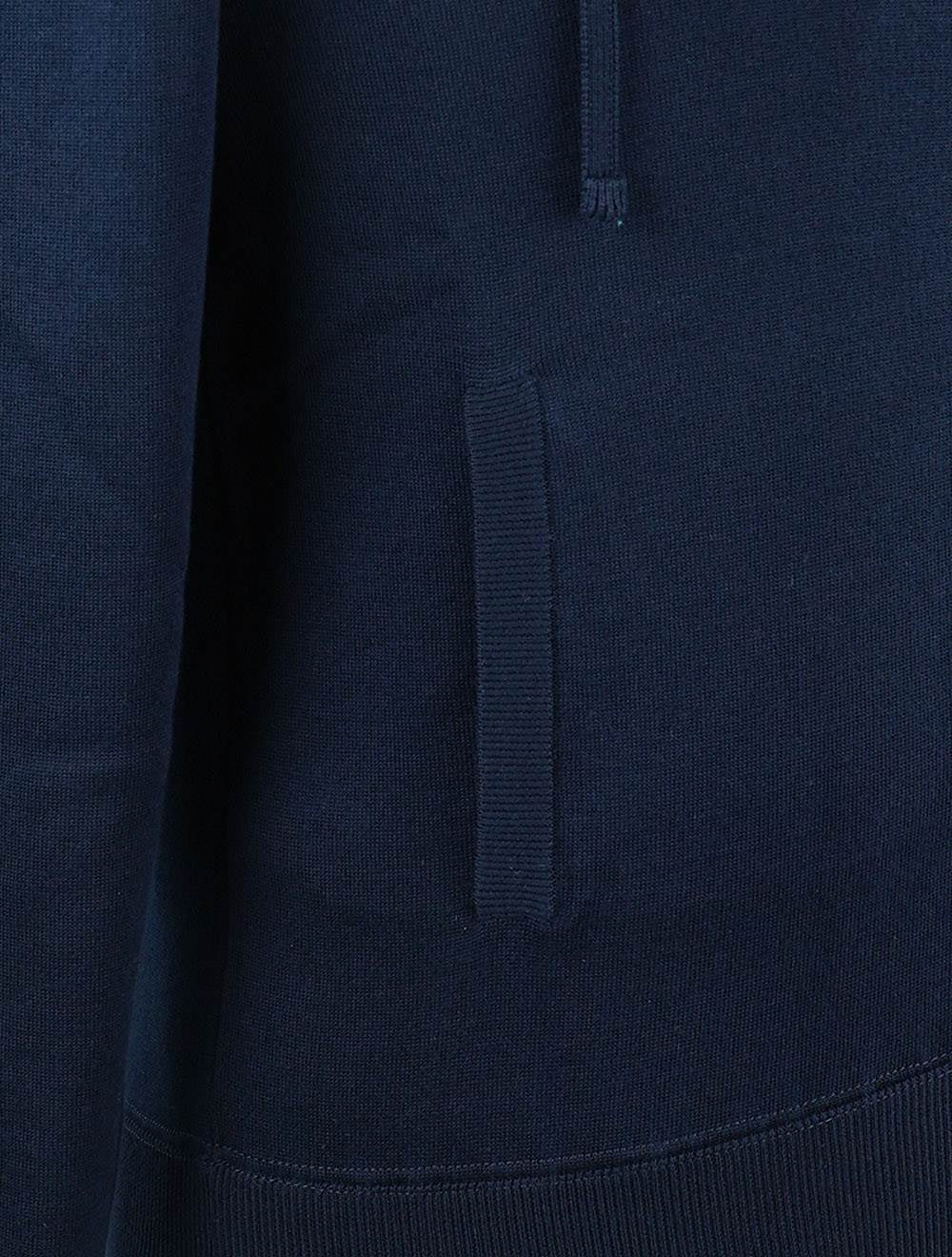 Kiton blauer Baumwoll pullover mit Reiß verschluss
